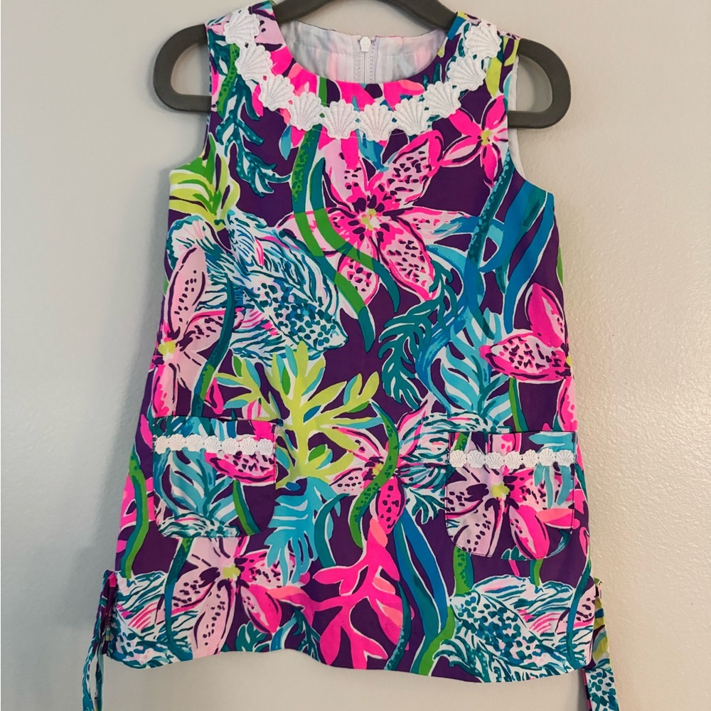 Lilly Pulitzer Pink and Blue Casual Shift Dress